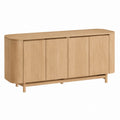 Oak Storage Cabinet Light Brown 180x40x80 cm
