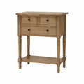 Oak Wood Console Table with Drawers 60cm x 30cm x 80cm
