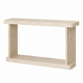 Travertine Console Table Natural Beige Rectangular 120cm x 40cm x 76cm