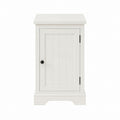 Wooden Nightstand with Single Door 60cm Height White
