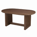 Oval Walnut Wood Dining Table