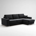 Modern Sectional Sofa 250x150x85 cm - Dark Gray Fabric Upholstery