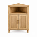 Corner Wooden Storage Cabinet Light Oak 80cm x 40cm x 100cm