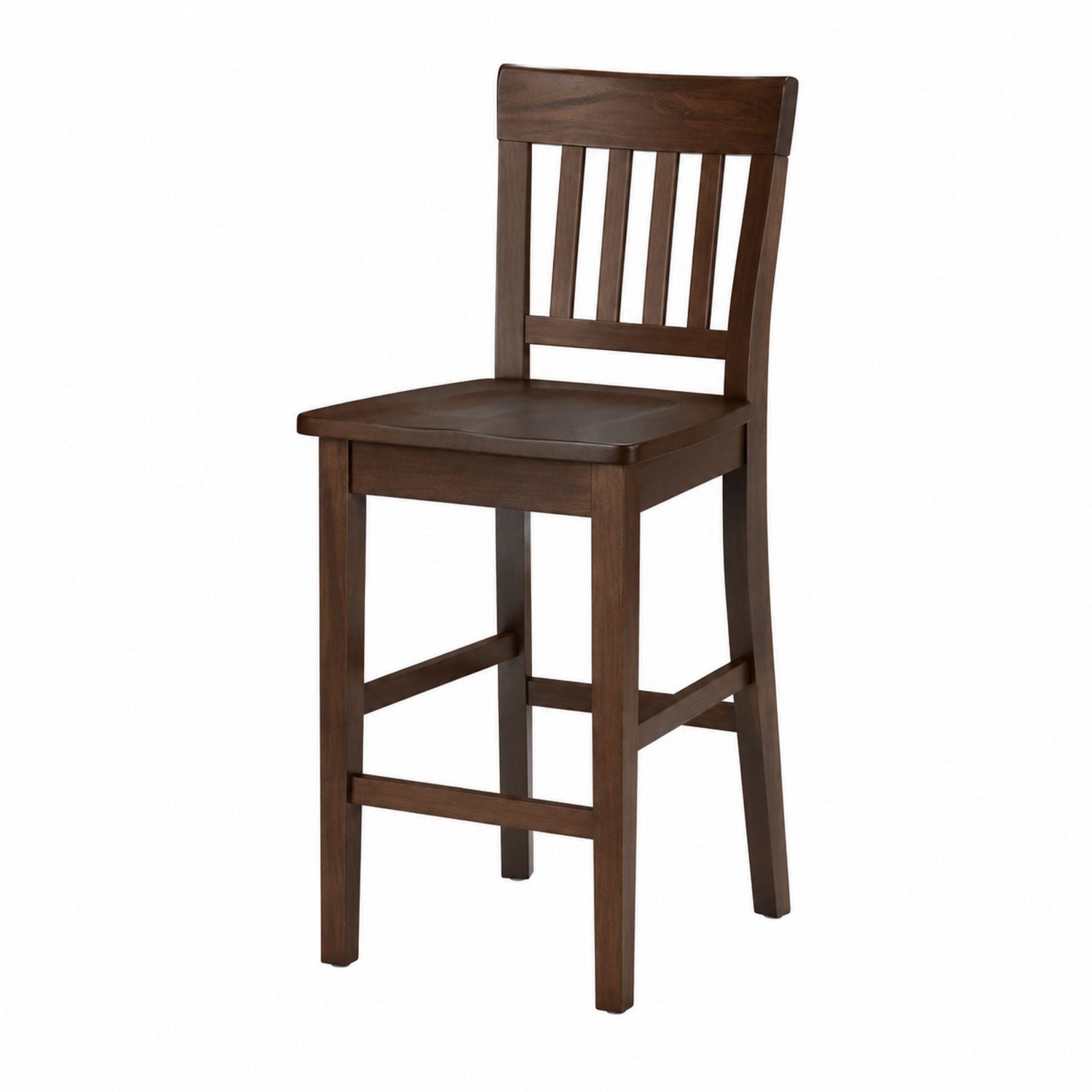 Wood Bar Stool Dark Brown