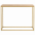 Wood Top Console Table with Metal Frame, 120cm