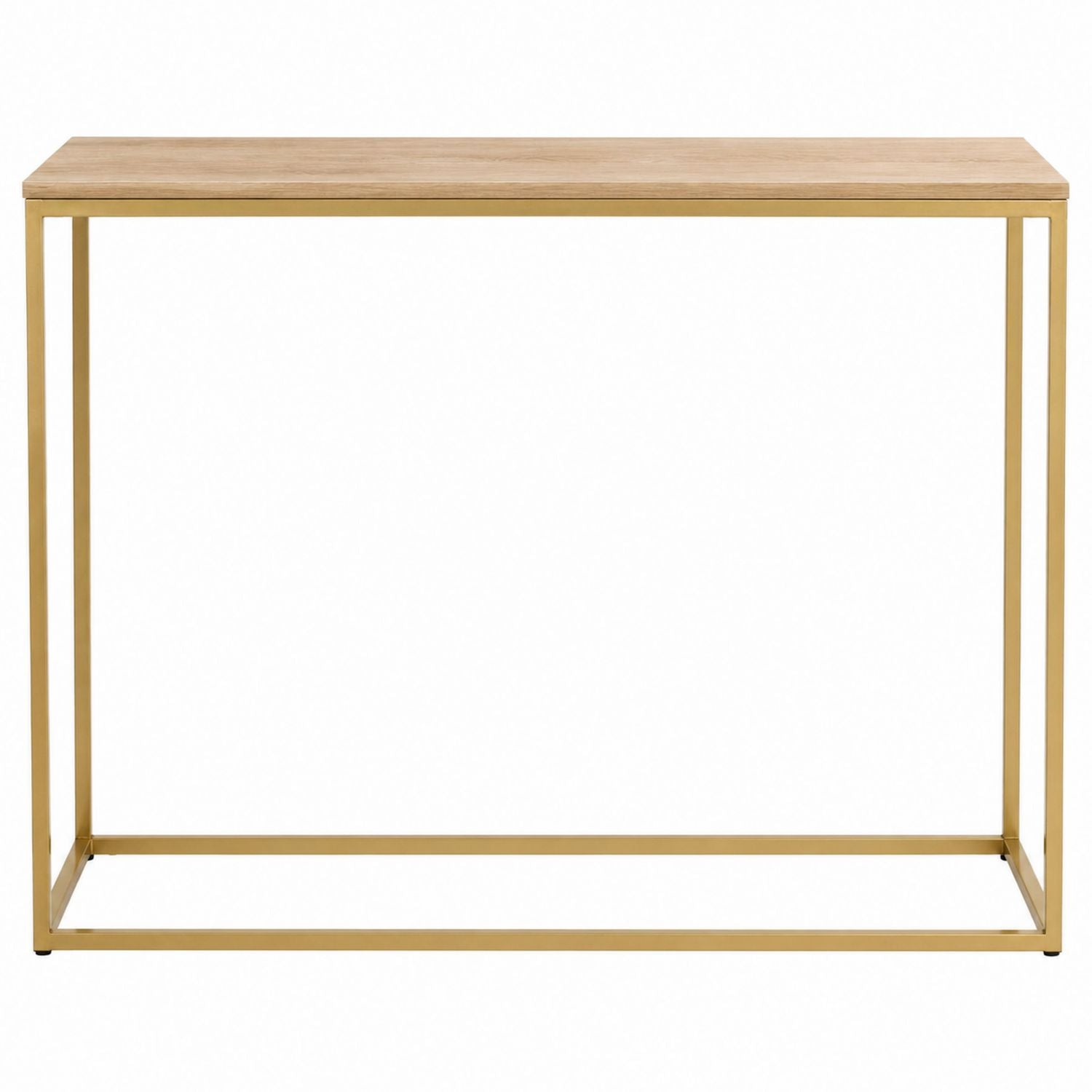 Wood Top Console Table with Metal Frame, 120cm