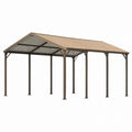Steel Outdoor Carport with Polycarbonate Roof Panels 6m x 3m x 3m