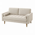 Two-Seater Fabric Sofa Beige 150cm