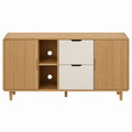 Wooden Sideboard Cabinet with Drawers and Doors