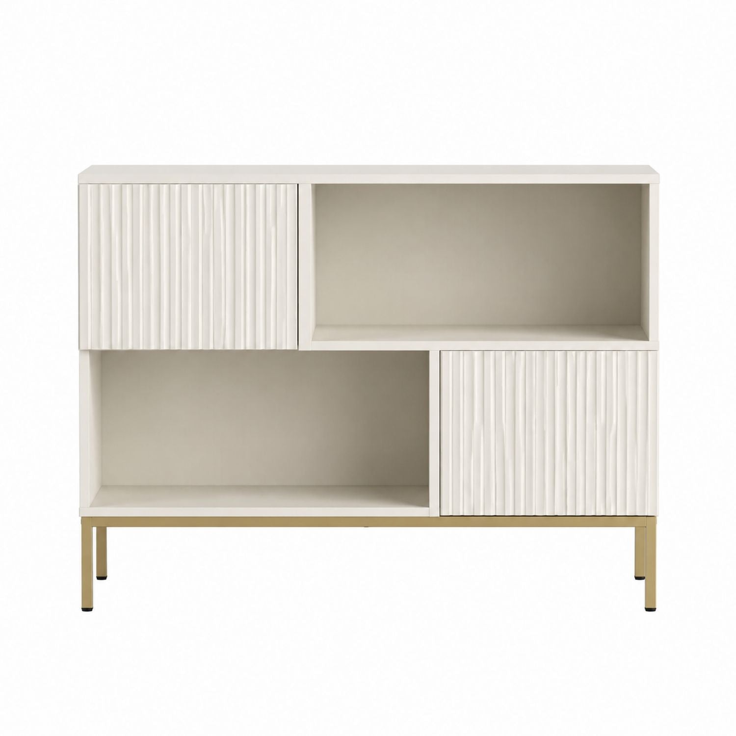 Wood Sideboard with Metal Legs 90cm x 35cm x 80cm