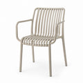 Outdoor Metal Armchair Beige 80cm Height 60cm Width 65cm Depth