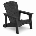 Black Poly Lumber Adirondack Outdoor Chair