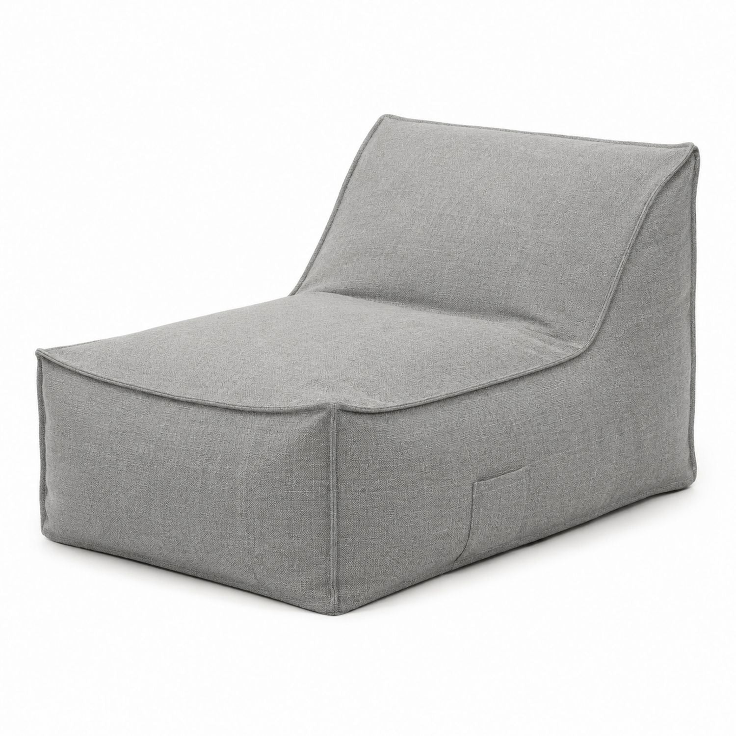 Polyester Fabric Outdoor Bean Bag Lounge Chair Gray