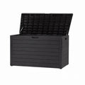 Black Resin Outdoor Storage Box 120x60x56 cm