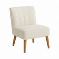 Bouclé Upholstered Chair Beige