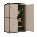 Outdoor Resin Storage Cabinet with Double Doors 172cm