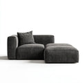 Sectional Sofa Set 280x160x85 cm - Fabric Upholstery – Dark Gray – Modern Design