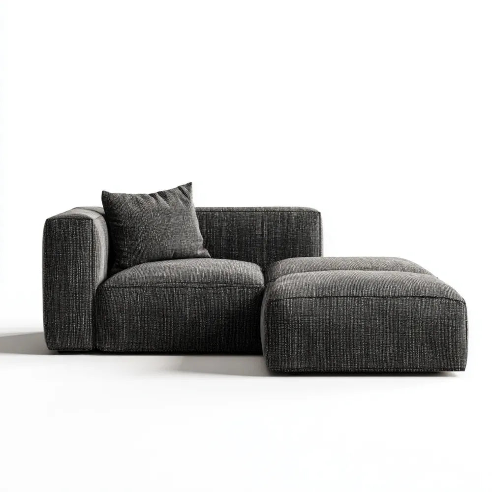 Sectional Sofa Set 280x160x85 cm - Fabric Upholstery – Dark Gray – Modern Design