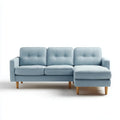 Sofa Set Fabric Upholstery 210x85x85 cm - Light Blue - Modern Design