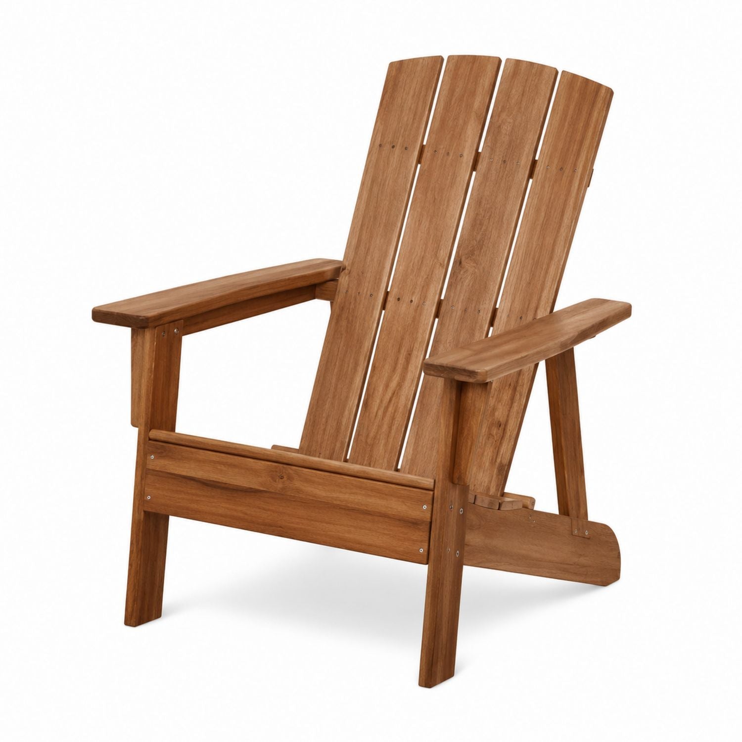 Teak Wood Adirondack Chair Natural Finish