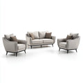 Sofa Set Fabric Upholstery Modern Design 160x85x85 cm Light Gray