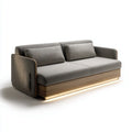 Sofa Bed Fabric Upholstered 200x90x85 cm - Light Grey - Modern Design