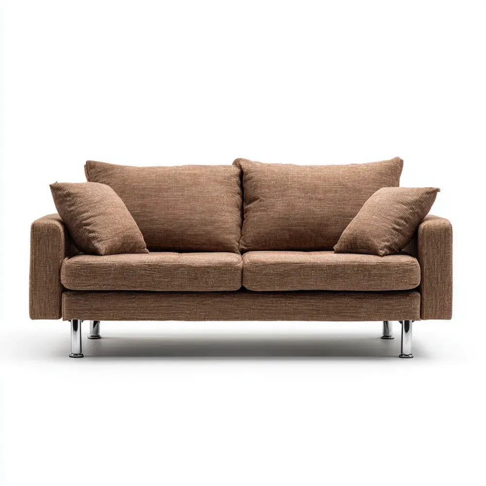 Contemporary Fabric Upholstered Sofa 200x90x85 cm - Brown