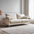 Contemporary Sofa Set 220x90x85 cm - Beige Fabric Upholstery