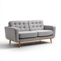 Sofa Set Fabric Upholstered 200x85x86 cm - Light Grey - Modern Design